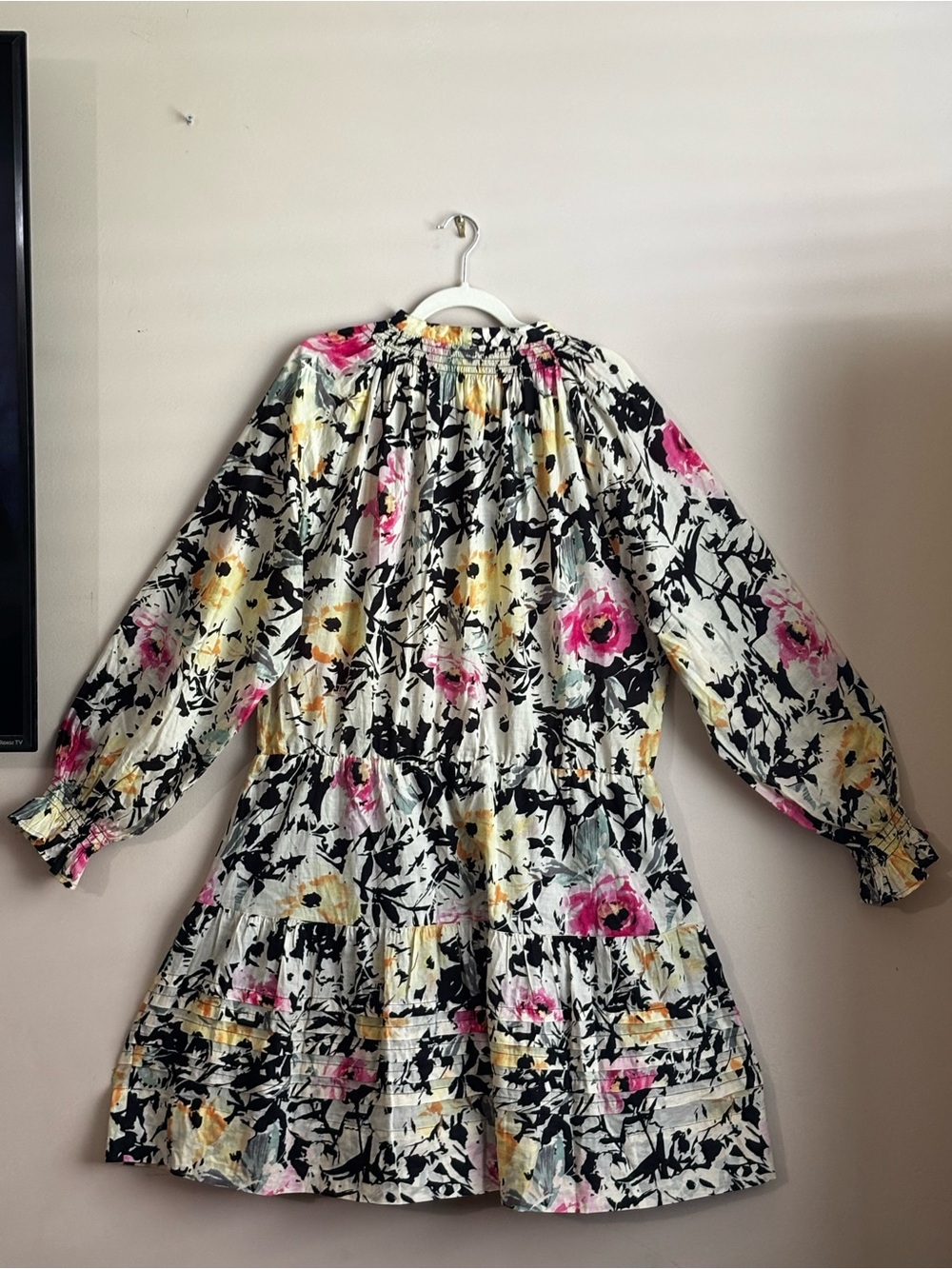 Lauren Ralph Lauren Plus Sz 18 Black Label Multicolor Floral Dress Cotton Voile - Picture 2 of 16